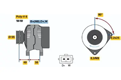 BOSCH 0 123 310 020 Alternator 14v 70a Arosa Onca Caddy Polo Classıc 