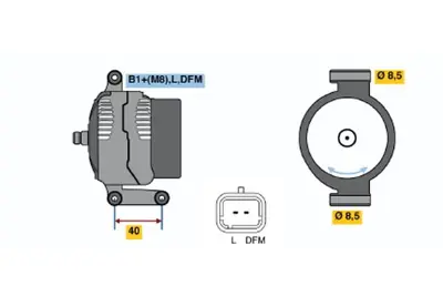 BOSCH 0 124 325 185 Alternator 12v 87a Clıo Iı Laguna Megane K4m K7j 8200692863