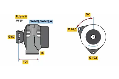 BOSCH 0 124 515 191 Alternator 