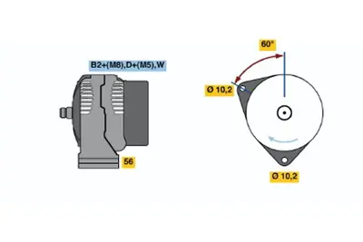 BOSCH 0 124 615 041 Alternator 