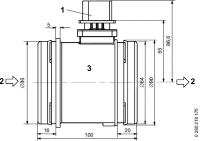 BOSCH 0 280 218 175 Hava Debımetresı 3H906461