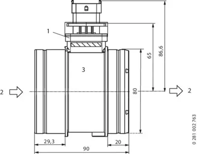 BOSCH 0 281 002 764 Hava Kutle Olcer (Debımetre) Boxer Iıı Jumper Iıı F30dt (3.0hdı 16v) Euro4 Romeo 159 / Brea Spıder 2 504136035 55190587 551905878