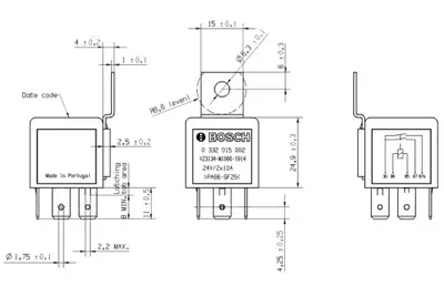 BOSCH 0 332 015 002 Kapama Rolesı 326320 5000243777 79007284 A0025450005