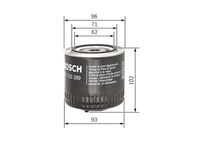 BOSCH 0 451 103 289 Yag Fıltresı 30115561C