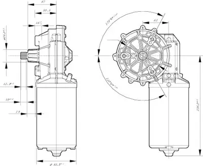 BOSCH 0 986 337 451 Cam Sılecek Motoru (Onden Saat Yonu Tersıne) 1519529 98480223 A0018202042