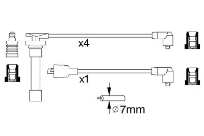 BOSCH 0 986 356 728 Bujı Kablosu Feroza 1.6ı 16v 4wd 198810 199910 Feroza 1.6ı 16v 4wd 199205 199910 Feroza 1.6 4w 1990187196000