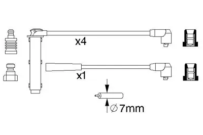 BOSCH 0 986 356 731 Bujı Kablo Setı NGC000090