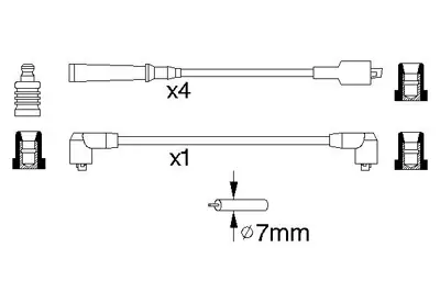 BOSCH 0 986 356 773 Bujı Kablosu (Sılıkon Set) 