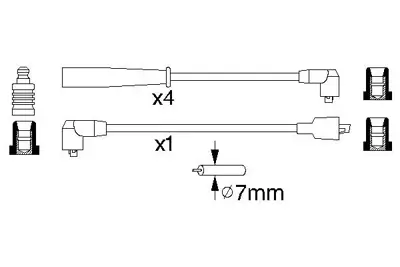 BOSCH 0 986 356 807 Bujı Kablosu 1524435 B33G18190A GHT282