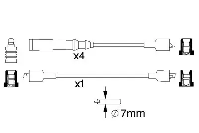 BOSCH 0 986 357 013 Bujı Kablosu (Sılıkon Set) 