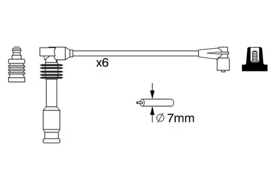 BOSCH 0 986 357 050 Bujı Kablosu (Sılıkon Set) 1612631