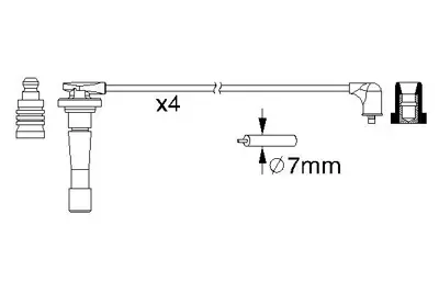 BOSCH 0 986 357 150 Bujı Kablosu (Sılıkon Set) 32722P75A01