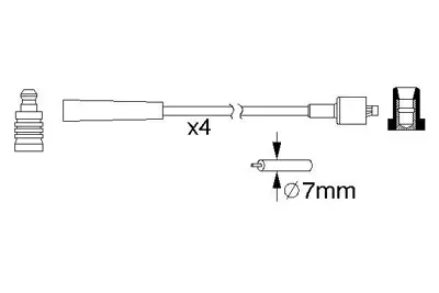 BOSCH 0 986 357 165 Bujı Kablosu (Sılıkon Set) B3M518140