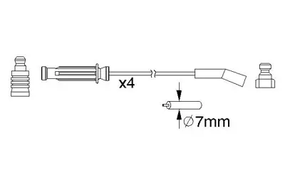 BOSCH 0 986 357 188 Bujı Kablosu (Sılıkon Set) 