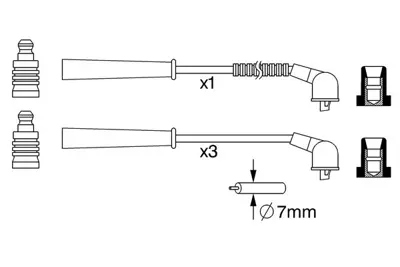 BOSCH 0 986 357 265 Bujı Kablosu B34M18140C