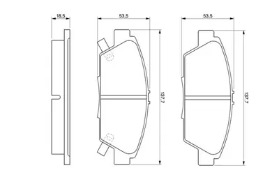 BOSCH 0 986 424 289 Dısk Balata - On - [wva 21879] - [ 1378x537x185 Mm ] - Ikaz Kablolu 620 2.0  Accord Bos0986tb2223 45022SS0G10 GBP90338AF