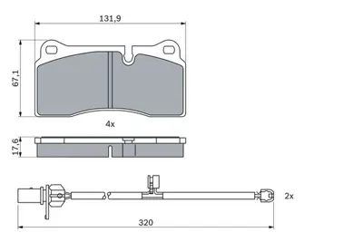 BOSCH 0 986 424 873 Dısk Balata 4S0698451J