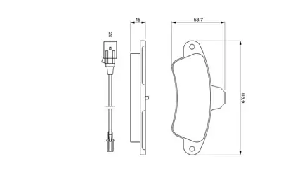 BOSCH 0 986 460 991 Arka Balata Fişli Mondeo Ghıa 93-01 0986tb2242 93BB2M008BB