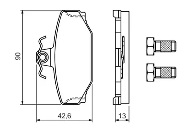 BOSCH 0 986 460 995 Arka Balata V70 96-00 V90 97-98 960 91-94 0986tb2164 31261186