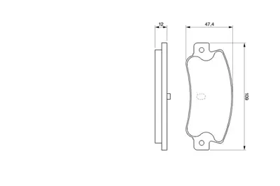 BOSCH 0 986 461 770 Dısk Balata - Arka - [wva 21107] - [ 1088x47x12 Mm ] - Y 10 1.1ı Selectronıc 199209 - 199 (Bae) 793741