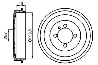 BOSCH 0 986 477 039 Arka Kampana Bmw E30                         34211158556