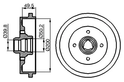 BOSCH 0 986 477 041 Arka Fren Kampanası Polo Classıc-Golf Iıı-Polo 1H0501615A 6U0501615B 841501615A