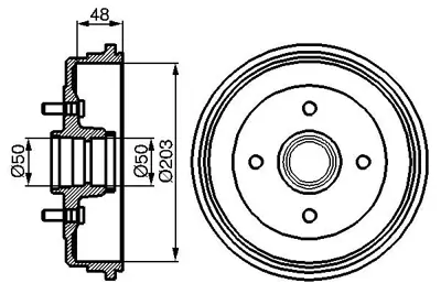 BOSCH 0 986 477 049 Fren Kampanası 203 / 72.2 Mm 89FB1113BC