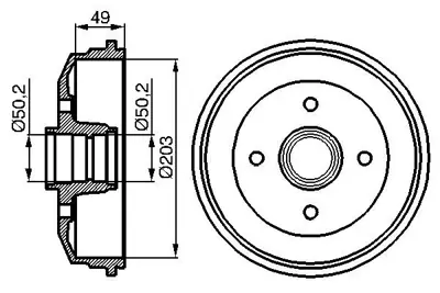 BOSCH 0 986 477 050 Fren Kampanası 203 / 80 Mm 91AB1113AD