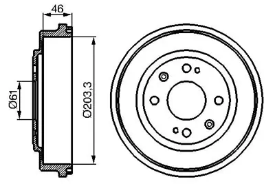 BOSCH 0 986 477 059 Fren Kampanası 203.3x46mm GDB114