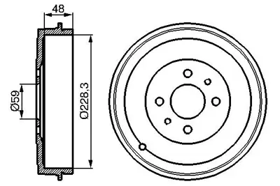 BOSCH 0 986 477 088 Fren Kampanası [2283 / 61 Mm] Fıorıno 1.3 Multıjet 12.2007 - ; Lınea 1.3 Multıjet 09.2009 - ; Albea 7769850