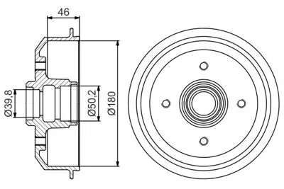 BOSCH 0 986 477 150 Fren Kampanası - 180 / 46 Mm 81AB1113AF