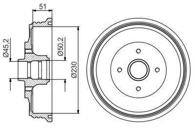 BOSCH 0 986 477 200 Fren Kampanası - 203 / 51 Mm 6K9501615D