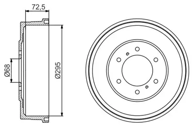 BOSCH 0 986 477 215 Arka Fren Kampanası Nıssan Navara 2.5 Dcı D40 Kasa 2005-> (295x6) 43206EB360