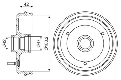 BOSCH 0 986 477 243 Fren Kampanası - 180.2 / 42.0 Mm 7701460327