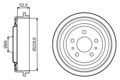 BOSCH 0 986 477 248 Fren Kampanası - 228.6 / 52.5 Mm 8200172066