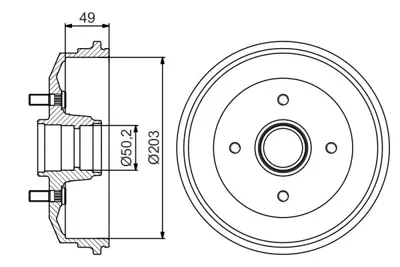 BOSCH 0 986 477 259 Fren Kampanası - 203.0 / 80.0 Mm 91AB1113AC