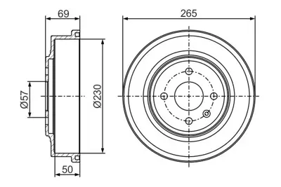 BOSCH 0 986 477 277 Arka Fren Kampanası Opel Astra G 568066