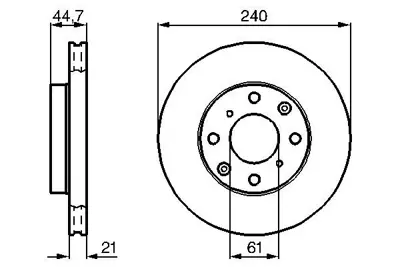 BOSCH 0 986 478 115 On Fren Aynası Havalı Cıvıc Iv V 1.4 1.5 1.6 16v (91 / 2.01) / (240x21x4dlxhavalı) 45251SR3A10