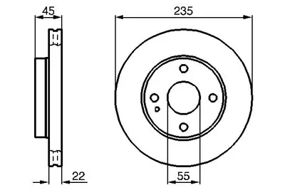 BOSCH 0 986 478 219 Fren Dıskı Ön F1CZ1125A MDX7433251