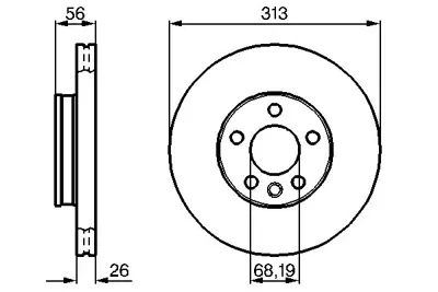 BOSCH 0 986 478 296 Fren Dıskı 7M3615301 YM211125AA