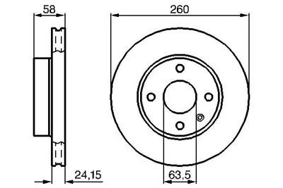 BOSCH 0 986 478 346 Fren Dıskı E7RY1125C