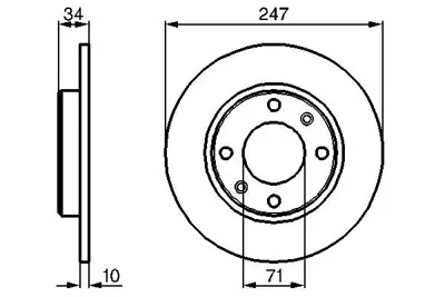 BOSCH 0 986 478 359 Arka Fren Aynası Peugeot 405 1.8. 1.9. 1.9ı. 2.0 87>96 4246G9