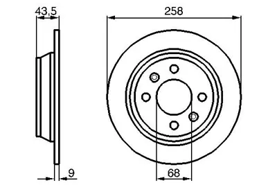 BOSCH 0 986 478 374 Arka Fren Aynası Saab 900 1989-1994 9000 1989-1998 258x4dl 8970717