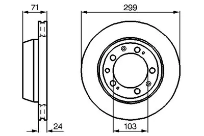 BOSCH 0 986 478 417 Arka Fren Aynası Porsche 928 86.91 Audı 80 94-95 299x24x5xhvlı 8A0615601C 95135204101