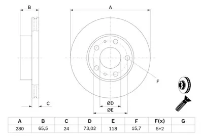 BOSCH 0 986 478 434 Fren Dıskı Ön 4246L4 K1300501080