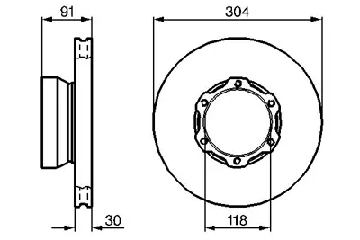 BOSCH 0 986 478 456 Fren Dıskı On Mercedes Varıo 96> A6694210612