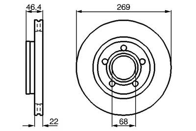 BOSCH 0 986 478 574 Fren Dıskı 4D0615601B