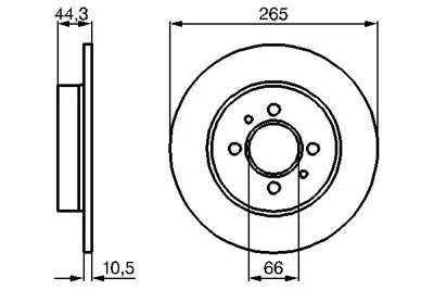 BOSCH 0 986 478 611 Arka Fren Aynası Laguna 1.8 2.0 2.2 D (93 / 03.01) Safrane 2.0 2.2 (4.92 / 7.96) / (265x10.6x4dl) 