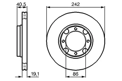 BOSCH 0 986 478 674 On Fren Dısk Aynası Havalı Excel Accent 1.3 1.5 94 00 242 Mm 5171224200D