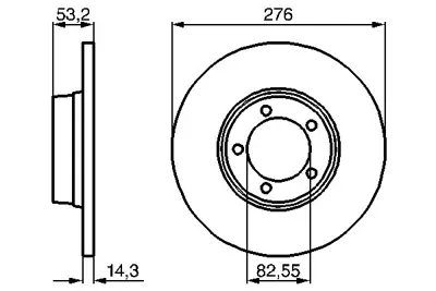 BOSCH 0 986 478 820 Fren Dıskı KAM2107 NAM2107